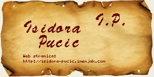 Isidora Pučić vizit kartica